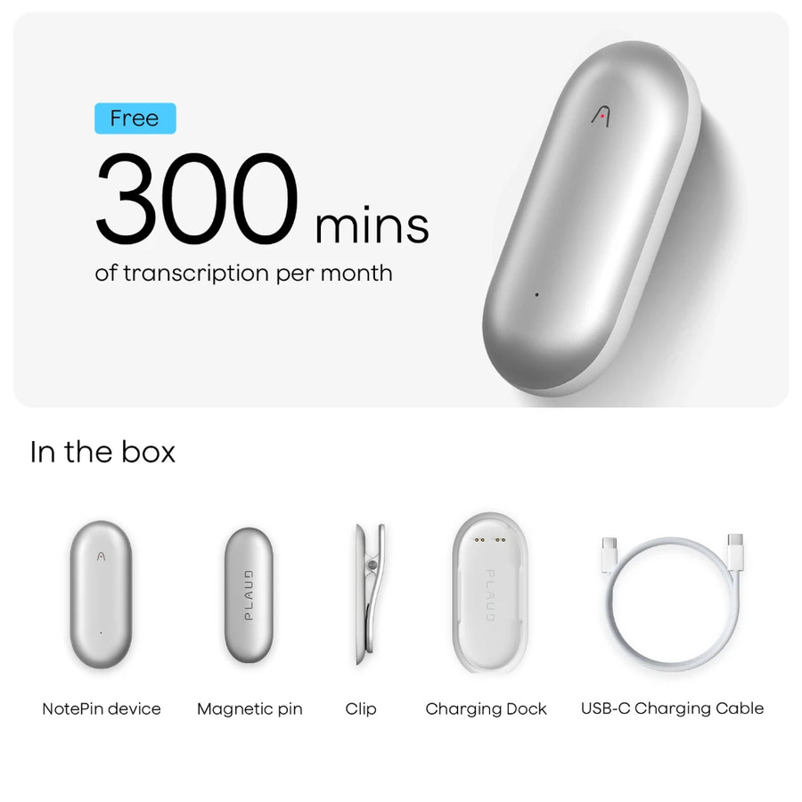 Plaud NotePin - Wearable AI note taker
