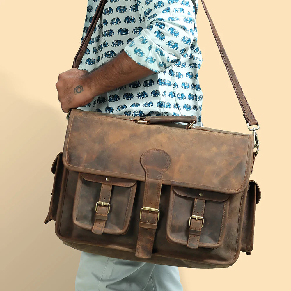 Pacific Buffalo Leather Briefcase