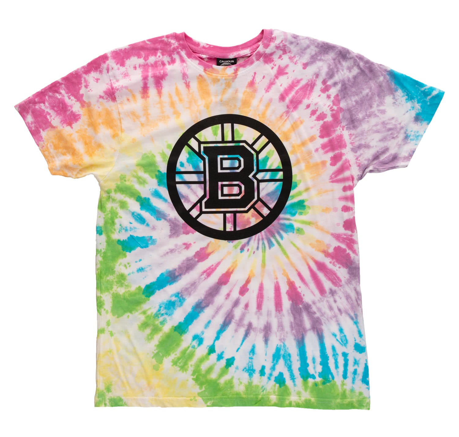 Boston Bruins Pastel Rainbow Tie Dye T-Shirt