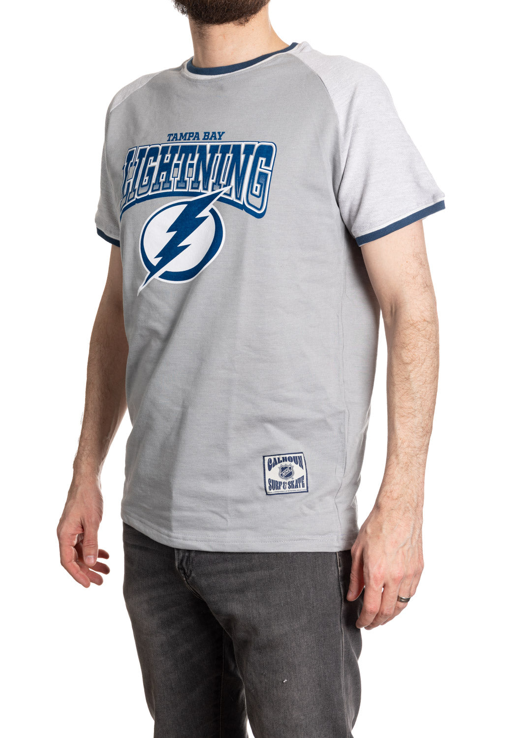 Tampa Bay Lightning Reverse French Terry Gradient Print T-Shirt