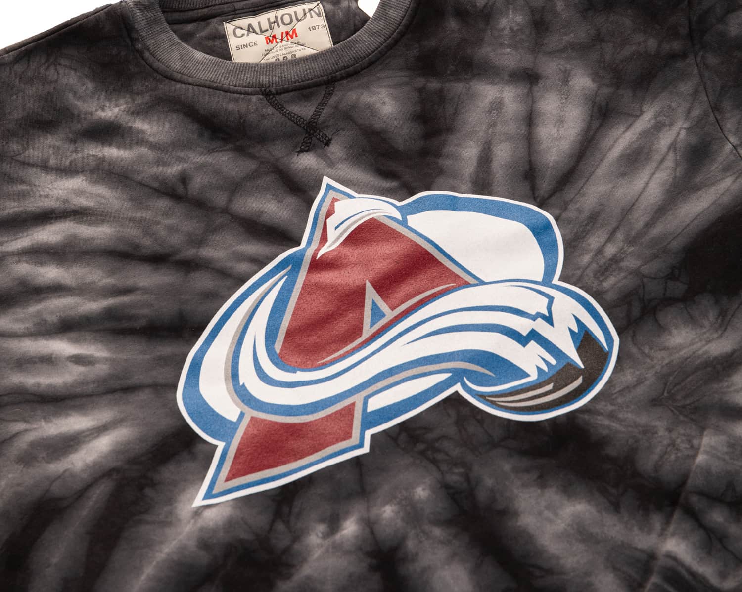 Colorado Avalanche Spiral Tie Dye Crewneck