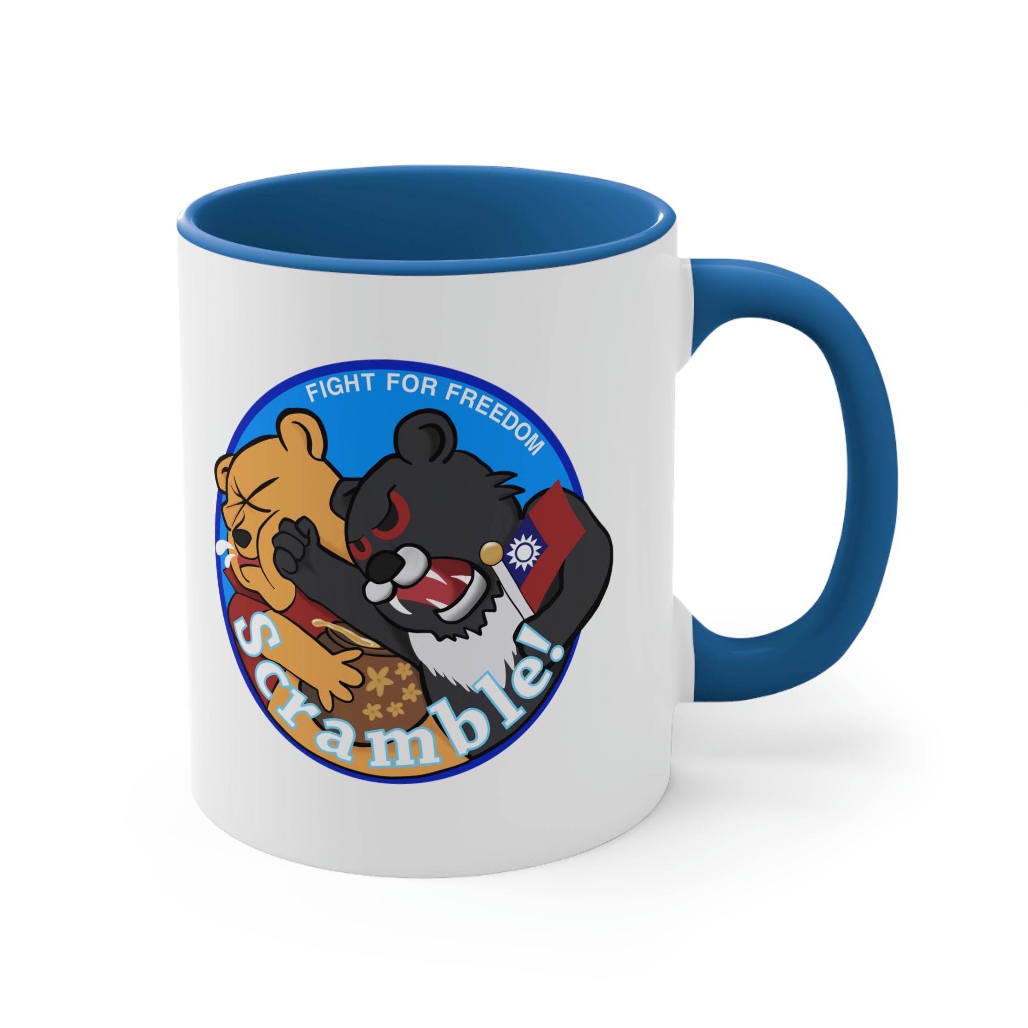 Taiwan Air Force Patch Pooh Punching Xi Jinping China  Mug, 11oz