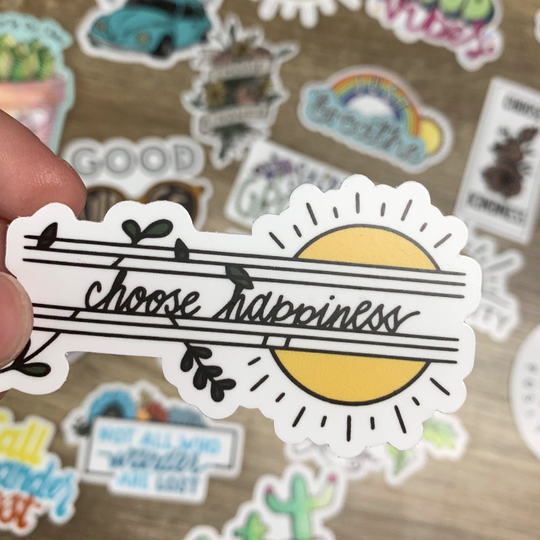 Big Moods - Choose Happiness Sun Sticker