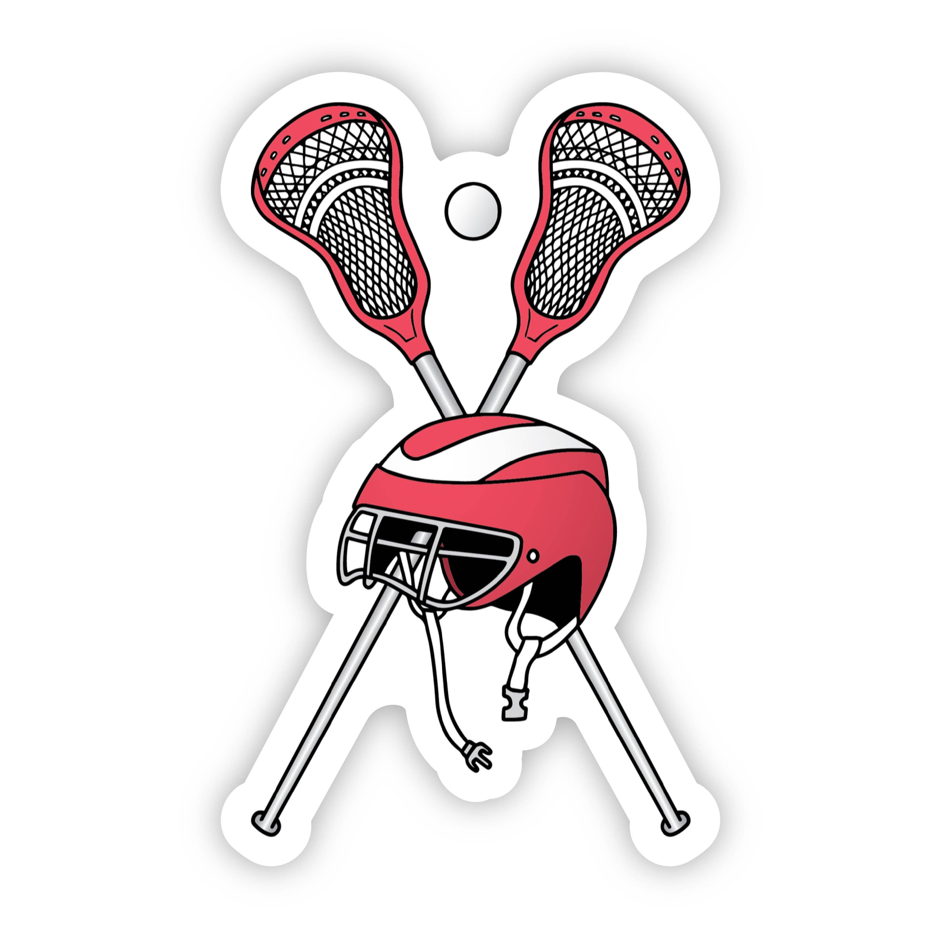 Big Moods - Red Lacrosse Sticker