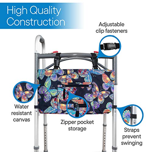 Water Resistant Bage with Temperature Controlled Thermal Compartment| Walker Tote or Walkers, Scooters or Rollator Walkers