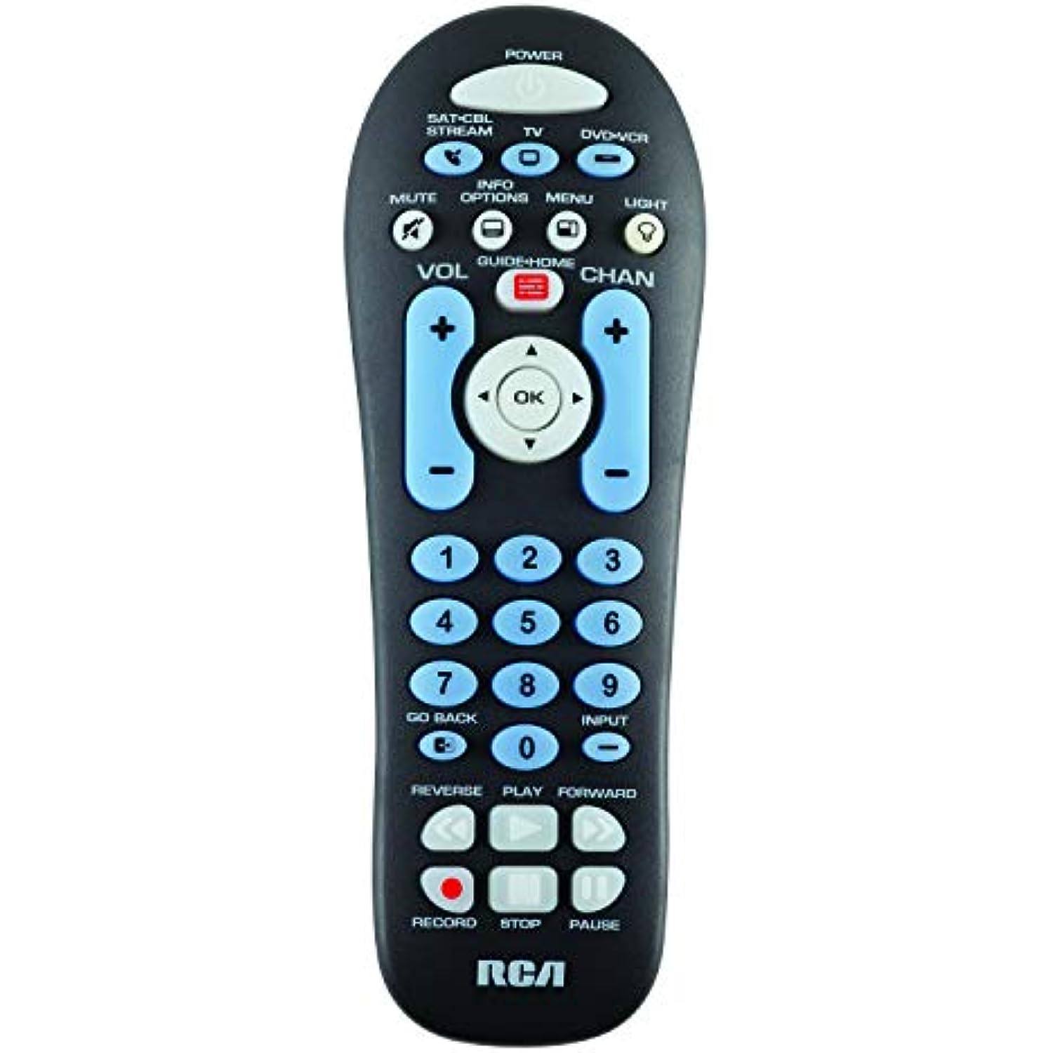 Big Button Three-Device Universal Remote, Black
