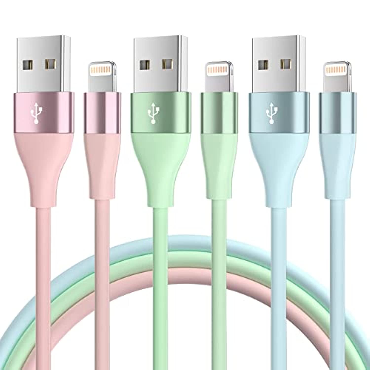 10FT iPhone Charger Cord Compatible with iPhone 13 12 11 Pro Max XR XS X 8 7 6 Plus SE and More - 3 Pack