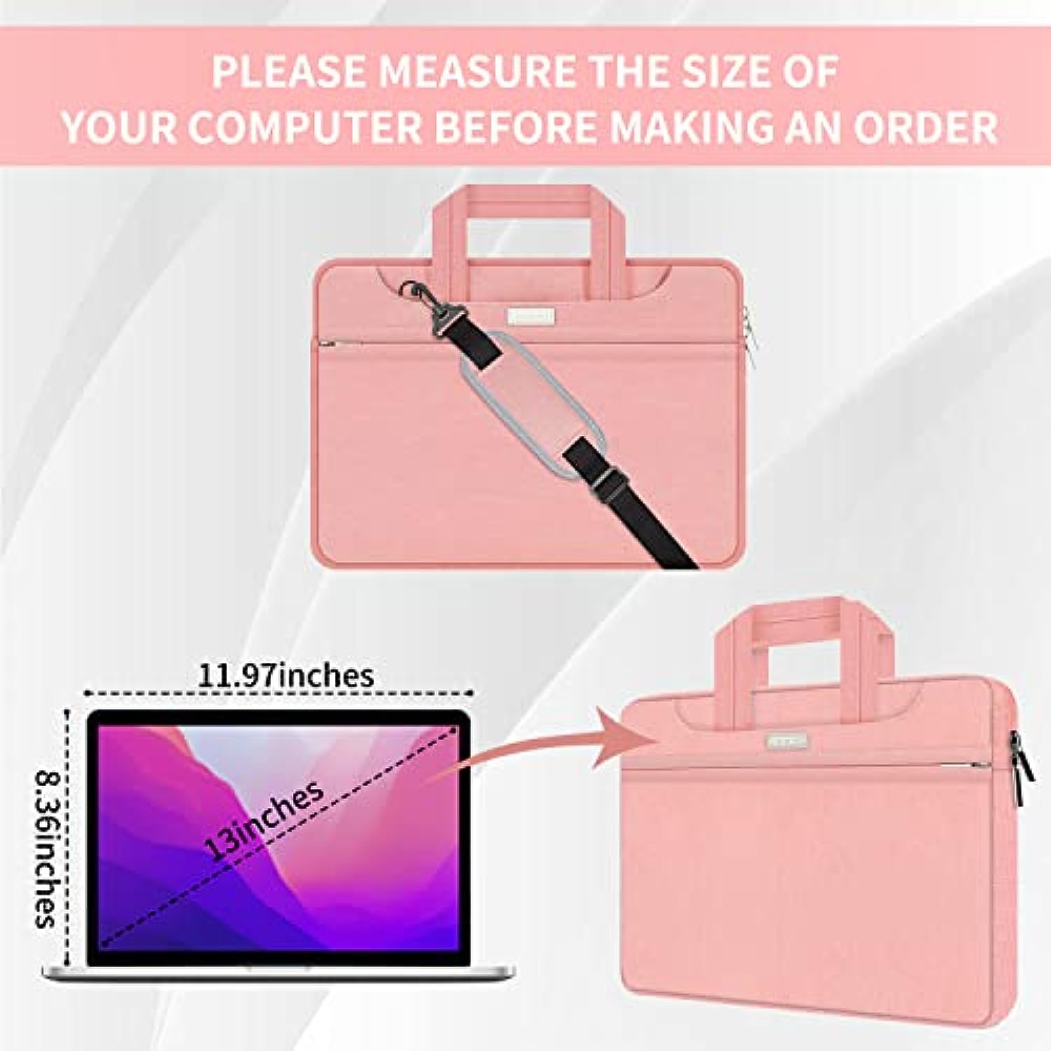 11.6-12.3 inch Neoprene Laptop Case Bag Handle Compatible with Acer Chromebook r11/HP Stream/Samsung/ASUS C202 L210 / Microsoft Surface Pro 7/3/4/5/6/Dell