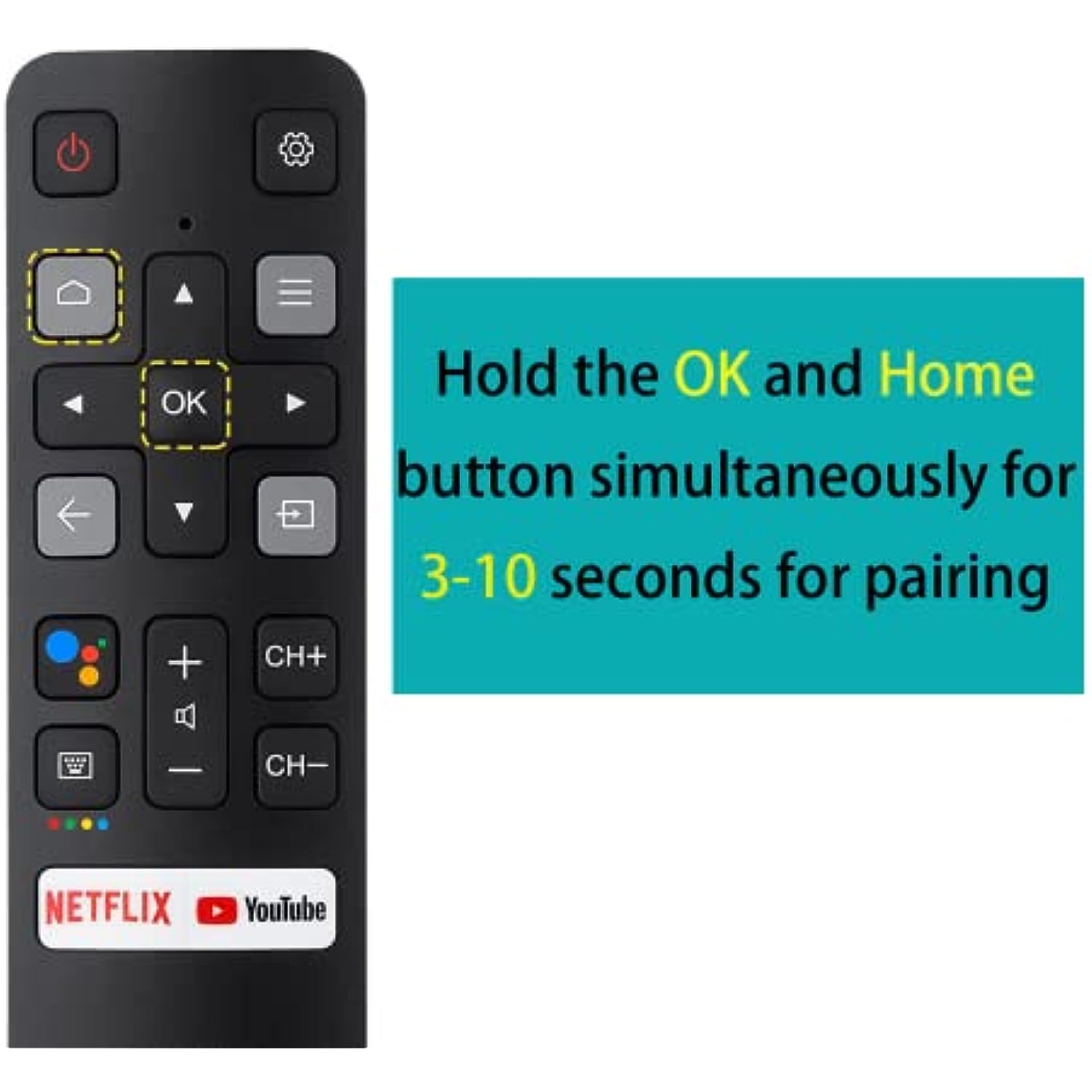 New Remote FNR1 fit for TCL TV 40S334 50S434 55S434 75S434 40S330 70S430 32S334 55S435 50S435 43S43432S6500A