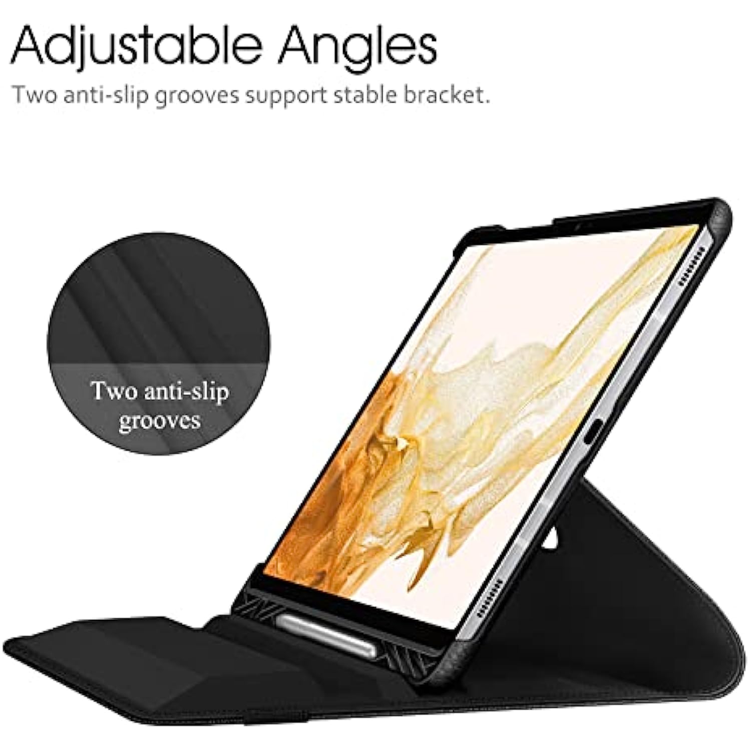 Rotating Case with S Pen Holder for Samsung Galaxy Tab S8 Plus 2022/S7 FE 2021/S7 Plus 2020 12.4 Inch