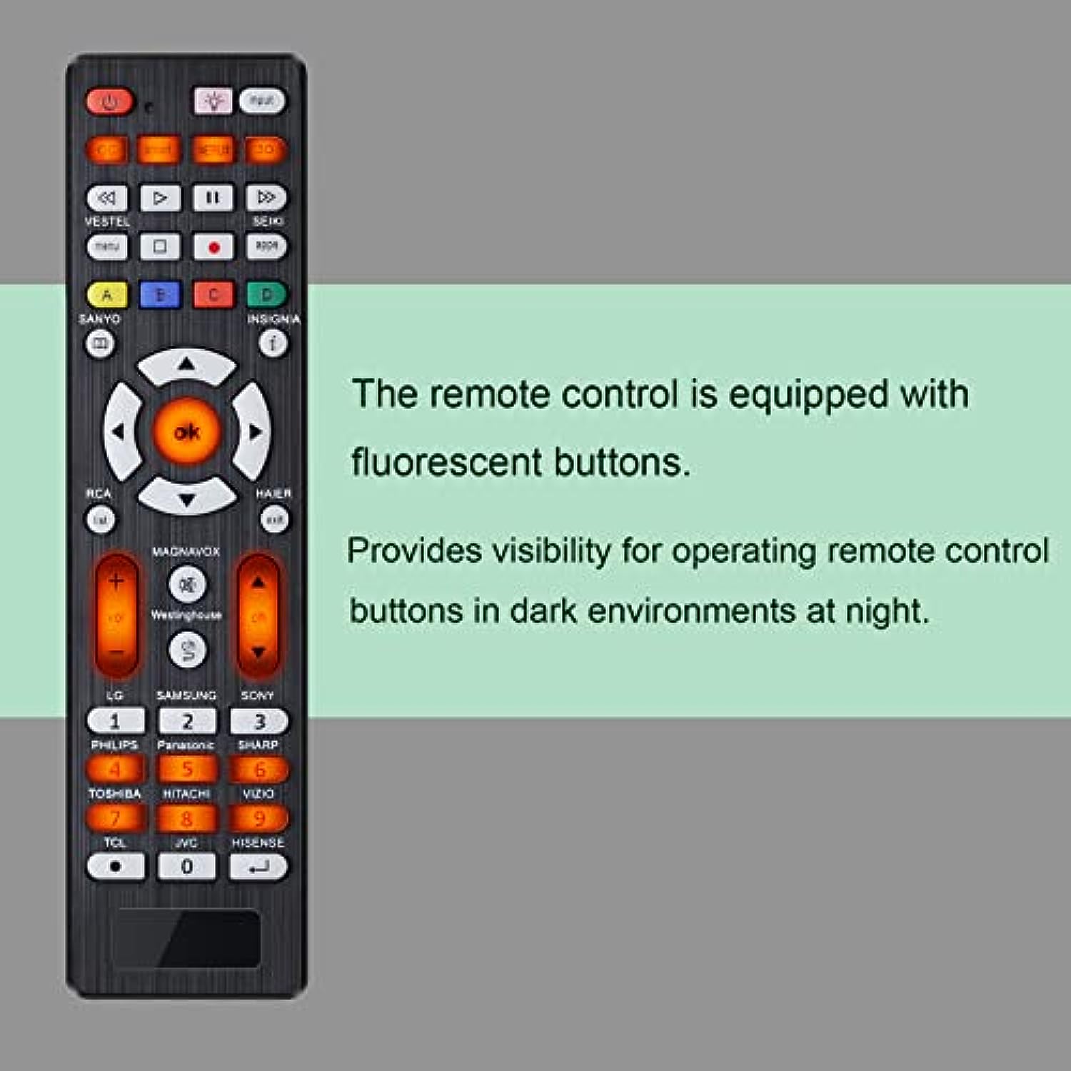 Universal TV Remote for Samsung,LG, Sony, Panasonic, Vizio, Philips, Toshiba, Hitachi & All Other Brands