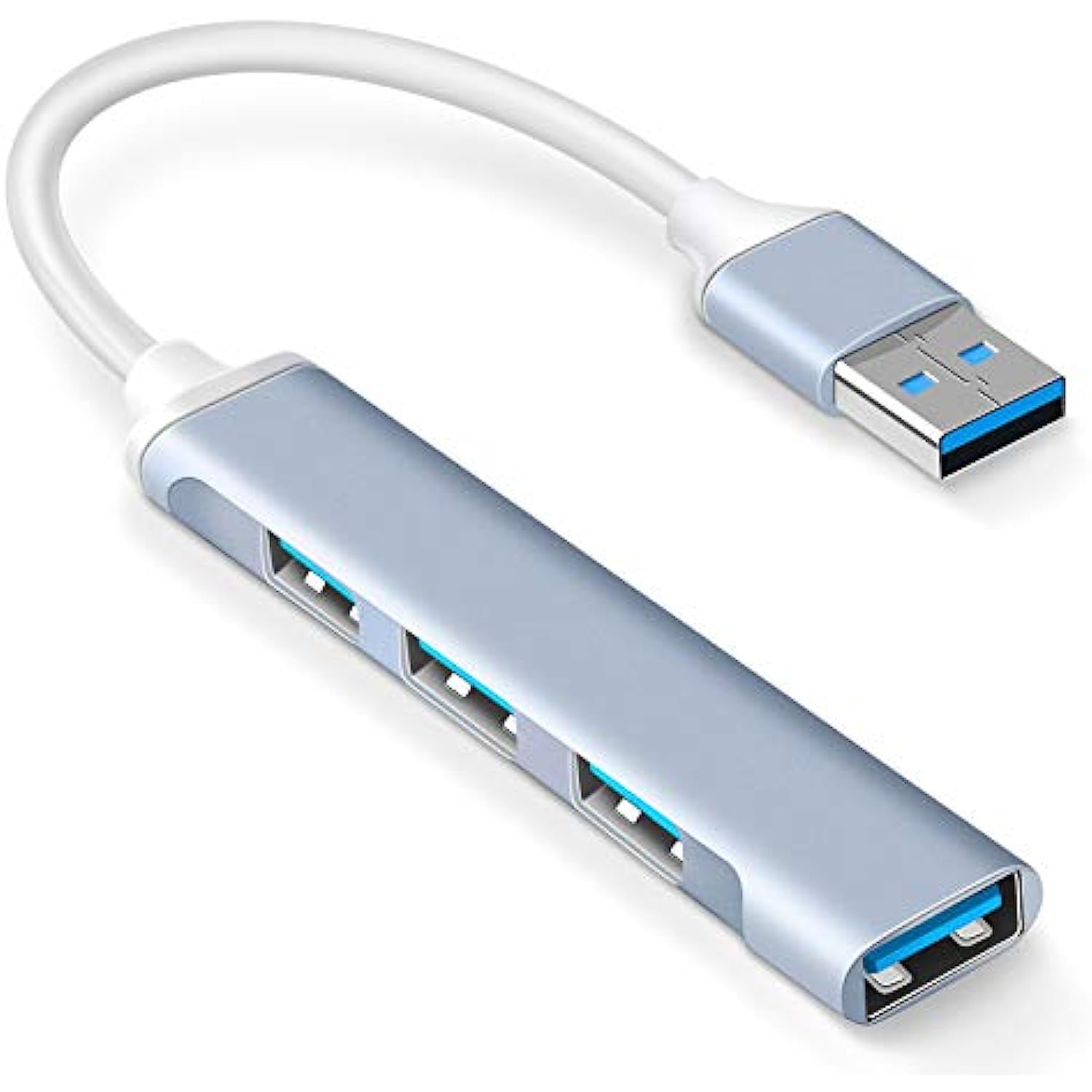 Ultra Slim Portable Data Hub Applicable for Laptop, iMac Pro, MacBook Air, Mac, Notebook PC, USB Splitter Aluminum