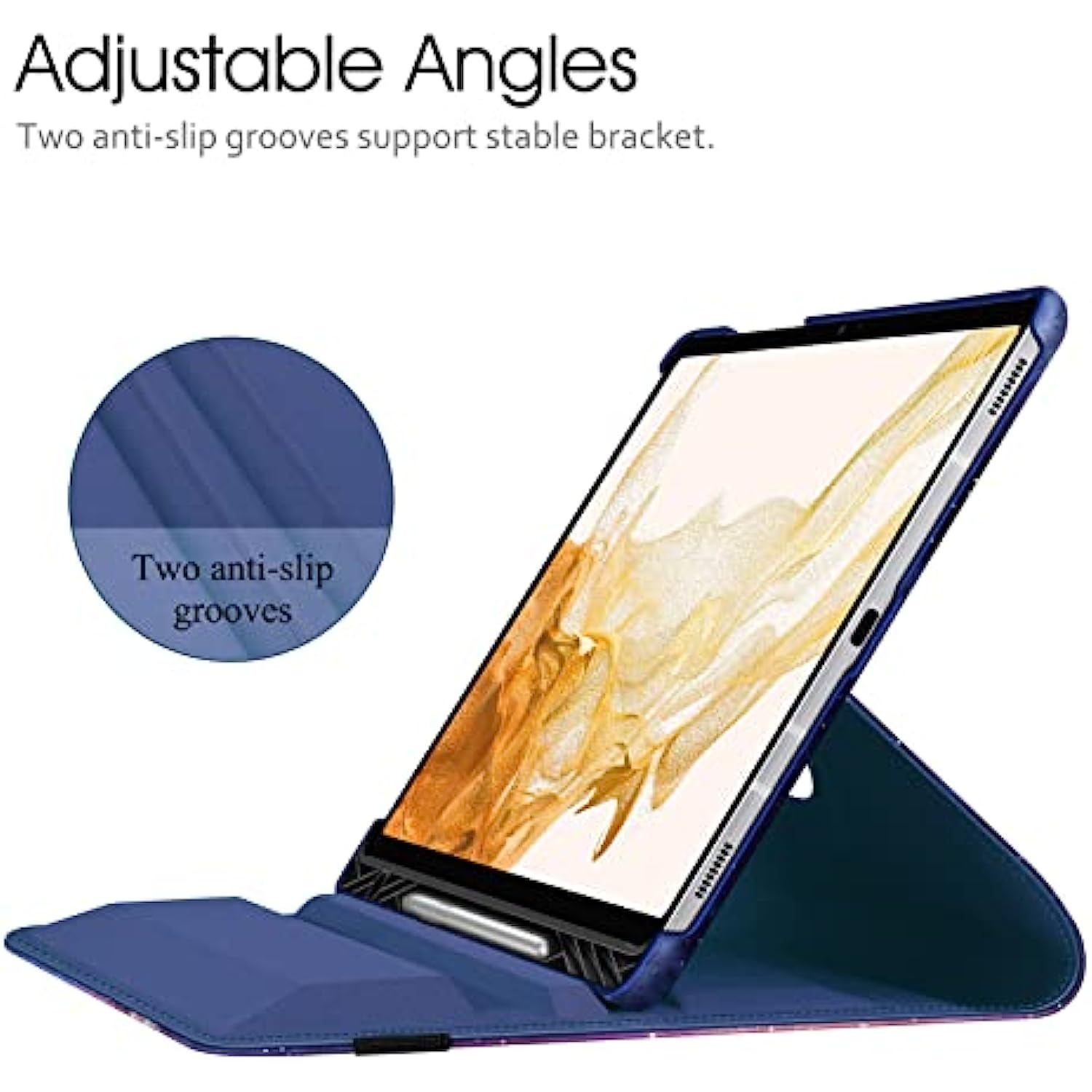 Rotating Case with S Pen Holder for Samsung Galaxy Tab S8 Plus 2022/S7 FE 2021/S7 Plus 2020 12.4 Inch