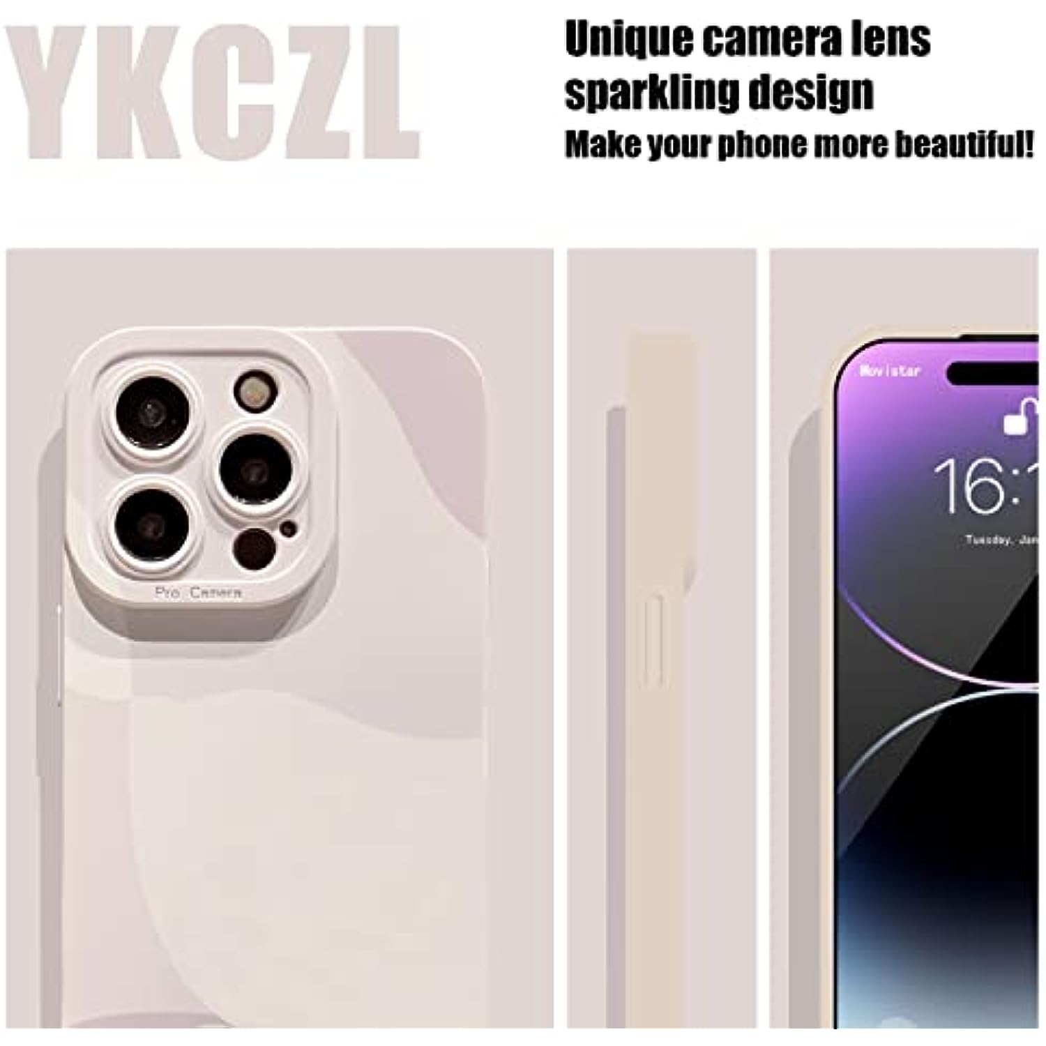 Heart Pattern Full Camera Lens Protective Slim Soft Shockproof Phone Case for iPhone 14 Pro Max