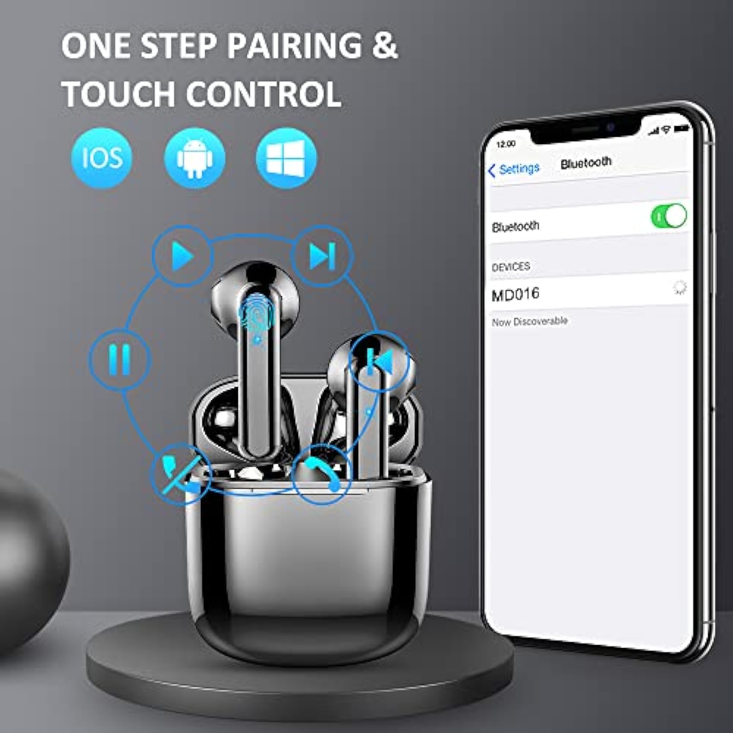 Ear Mini ENC Noise Cancelling Earbud 40H Premium Deep Bass Wireless Earbuds