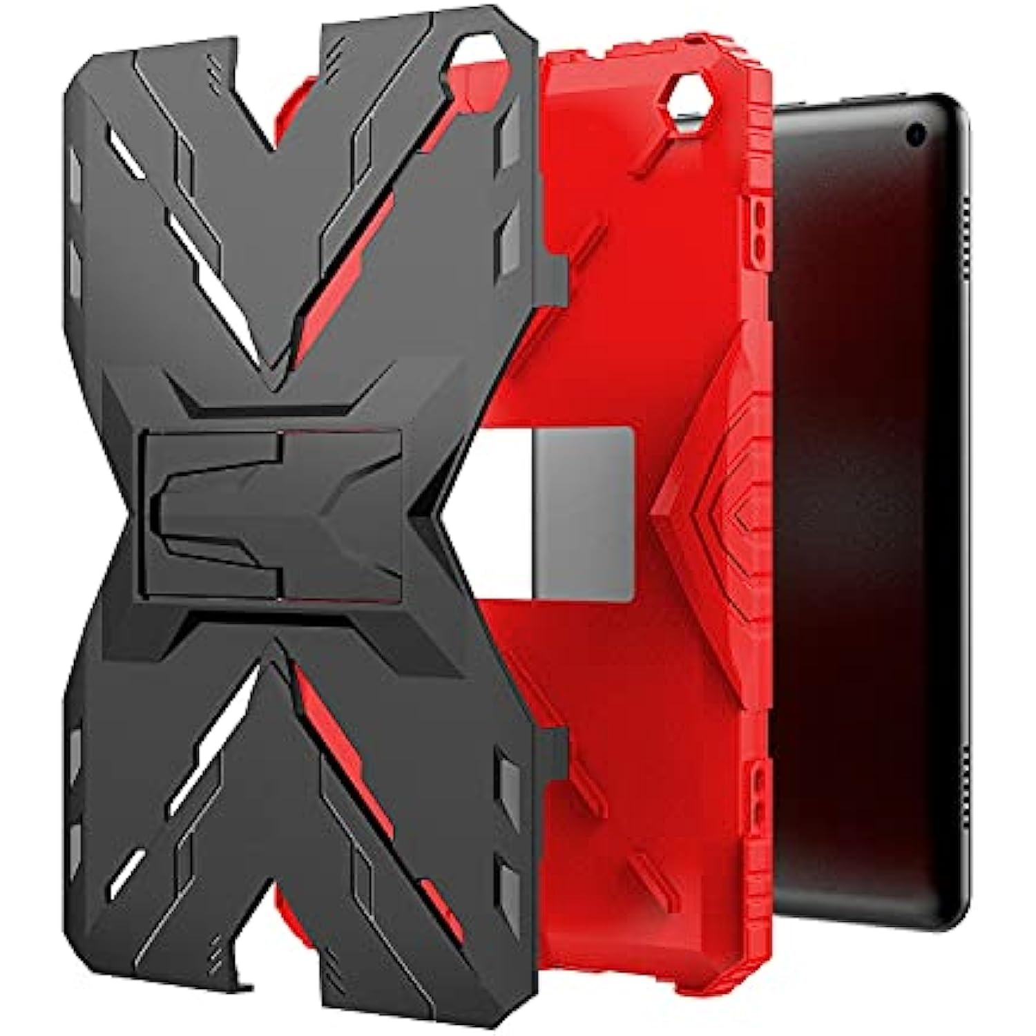Kickstand Heavy Duty Armor Defender Cover for Kindle Fire HD 8 Case / HD 8 Plus Case 2020 Release 10th Generation