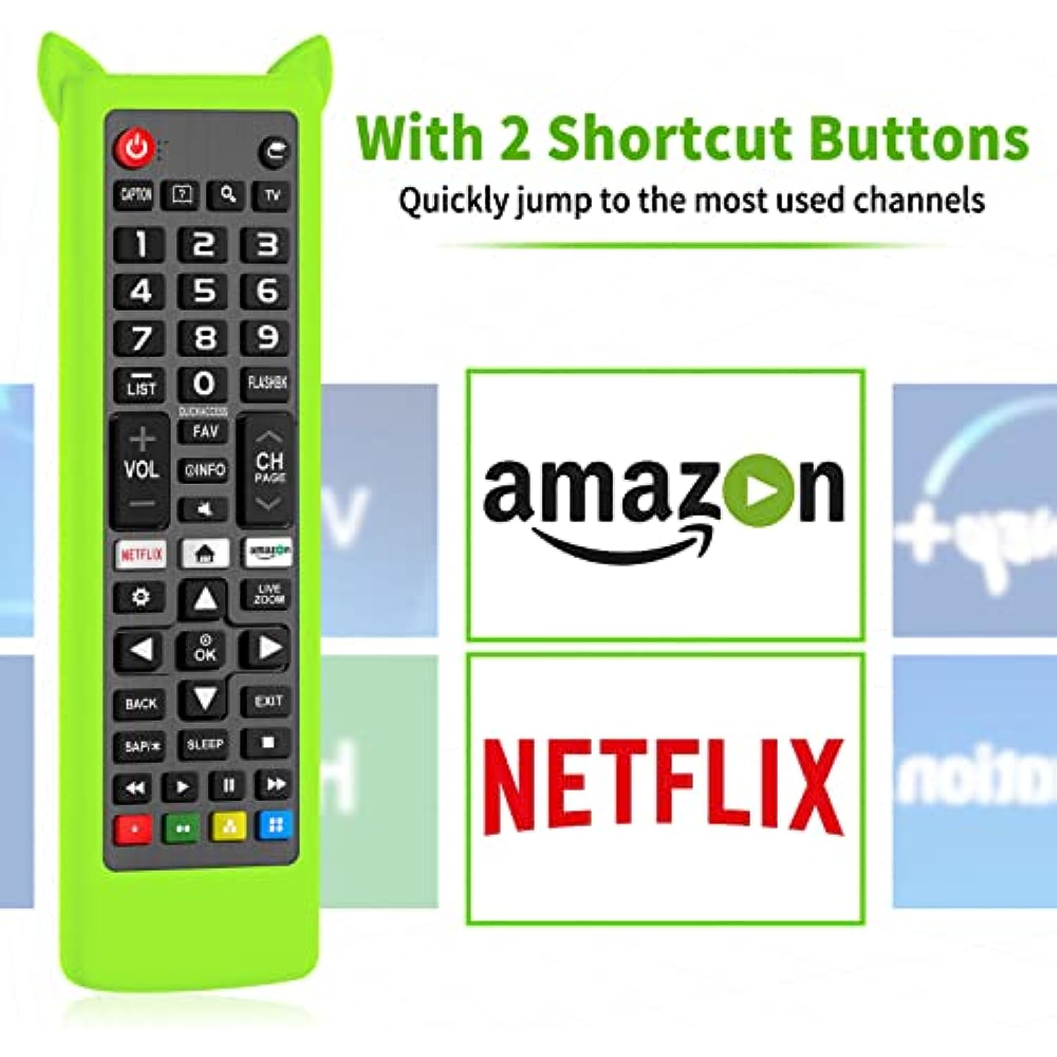 Pack of 2 Universal Remote for LG Remote Control Smart TV with Netflix, Prime Video Shortcut Keys Compatible with All Models LG TV