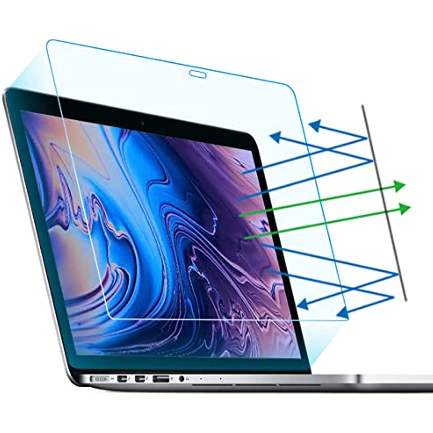 2PCS Blue Light Blocking Laptop Screen Protector Compatible with 2016-2022 MacBook Pro 13