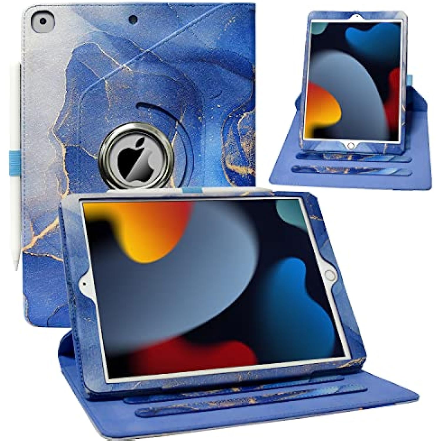 360 Degree Rotating Multi-Angle Viewing Stand for iPad 9th/ 8th/ 7th Generation