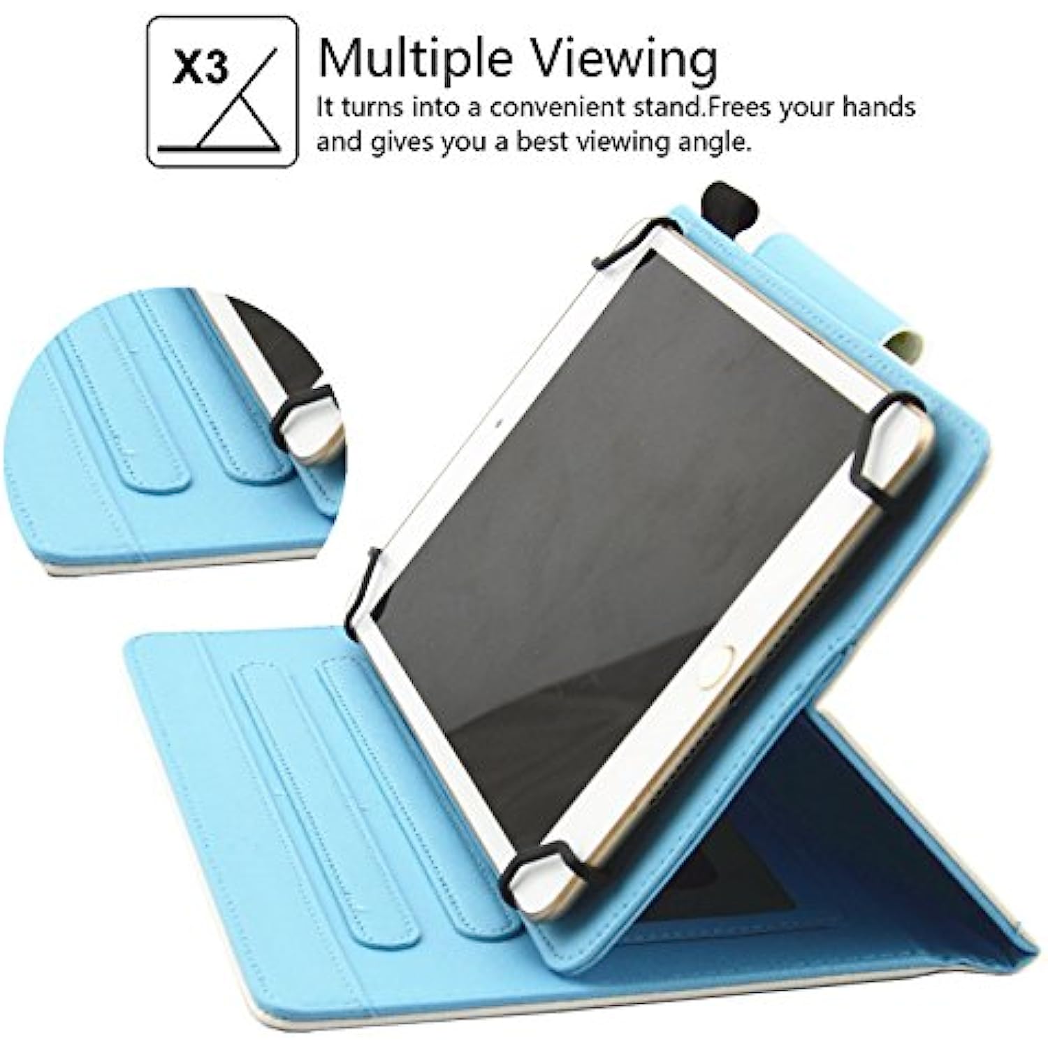 Universal Case for Lenovo/ASUS/LG/Huawei Mediapad/iPad 10.2/9.7/10.5/Air 3/2/1 and Galaxy S6 10.5/Tab A/E/S/3/4/s2/s3/s4/S5e 9.7