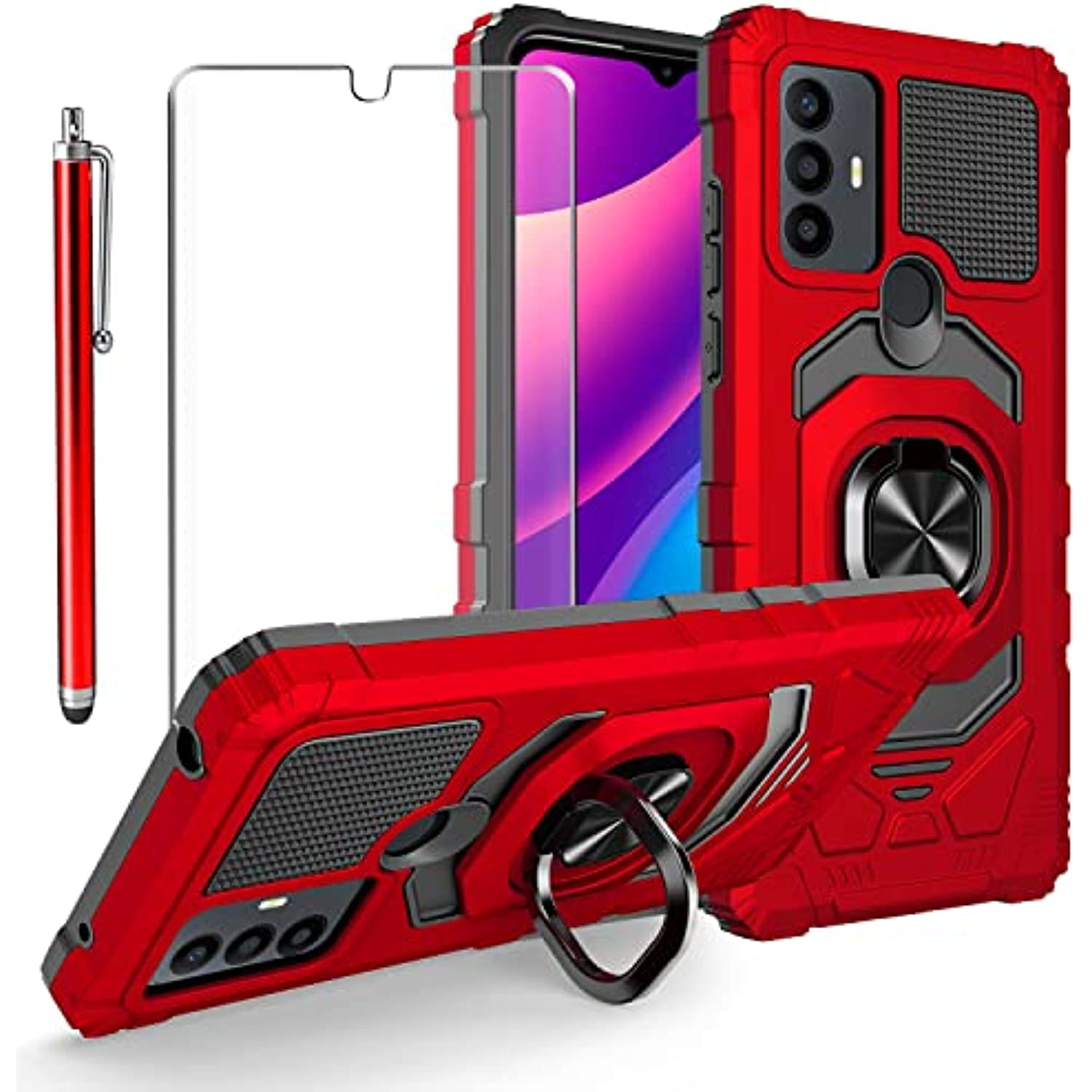 Kickstand Rugged Shockproof Protective Phone Case for TCL 30 SE 5G