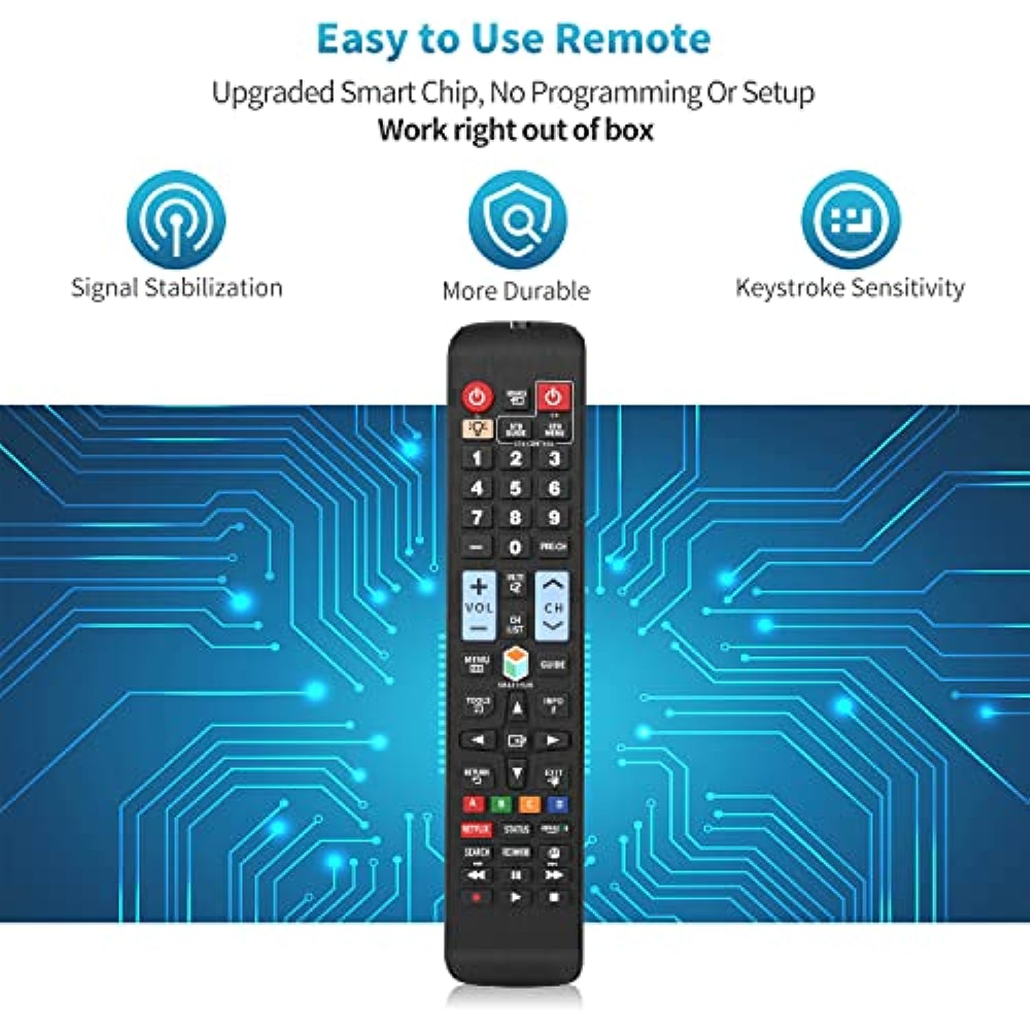 Universal Remote Control for All Samsung TV Remote LCD LED QLED SUHD UHD HDTV Curved Plasma 4K 3D Smart TVs