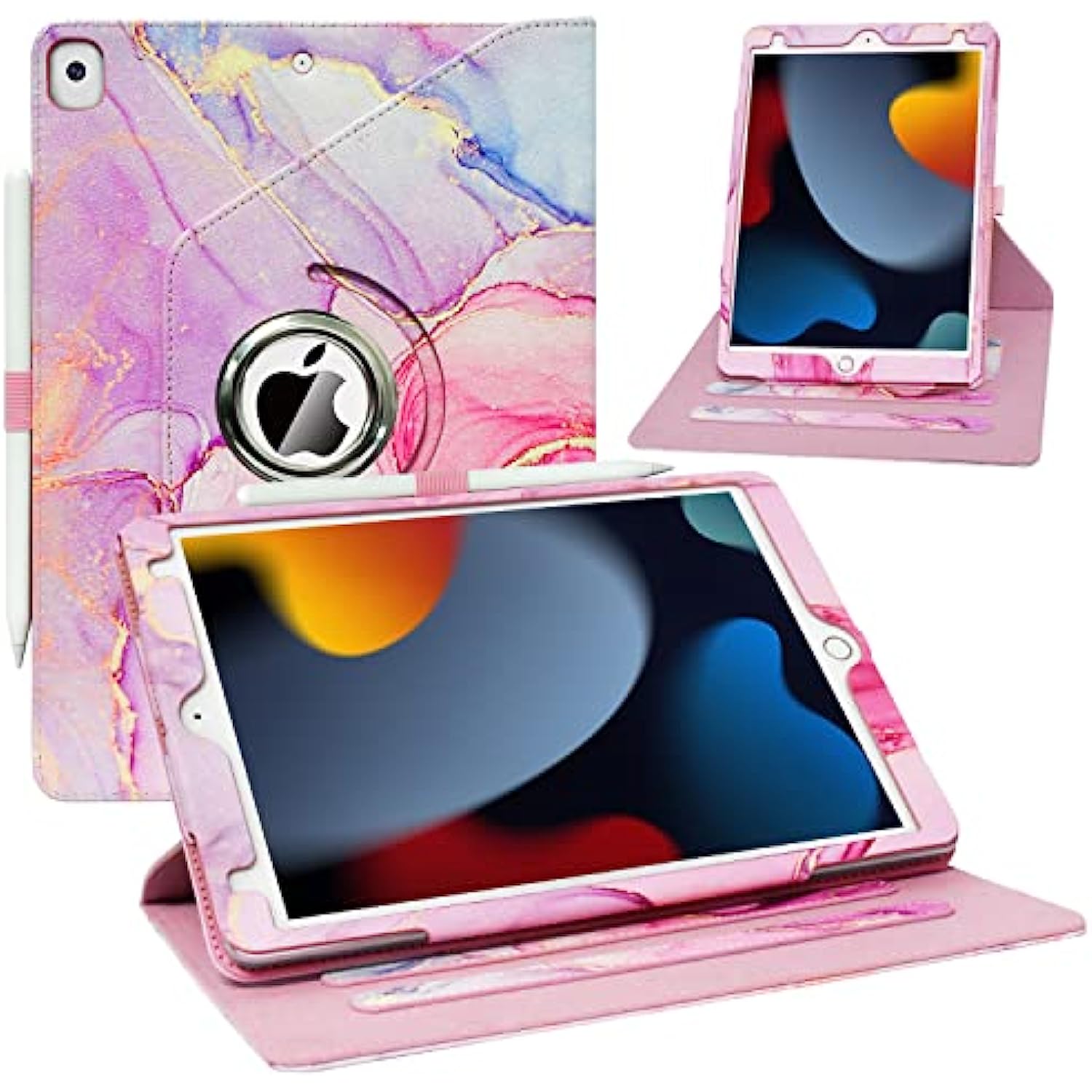 360 Degree Rotating Multi-Angle Viewing Stand for iPad 9th/ 8th/ 7th Generation