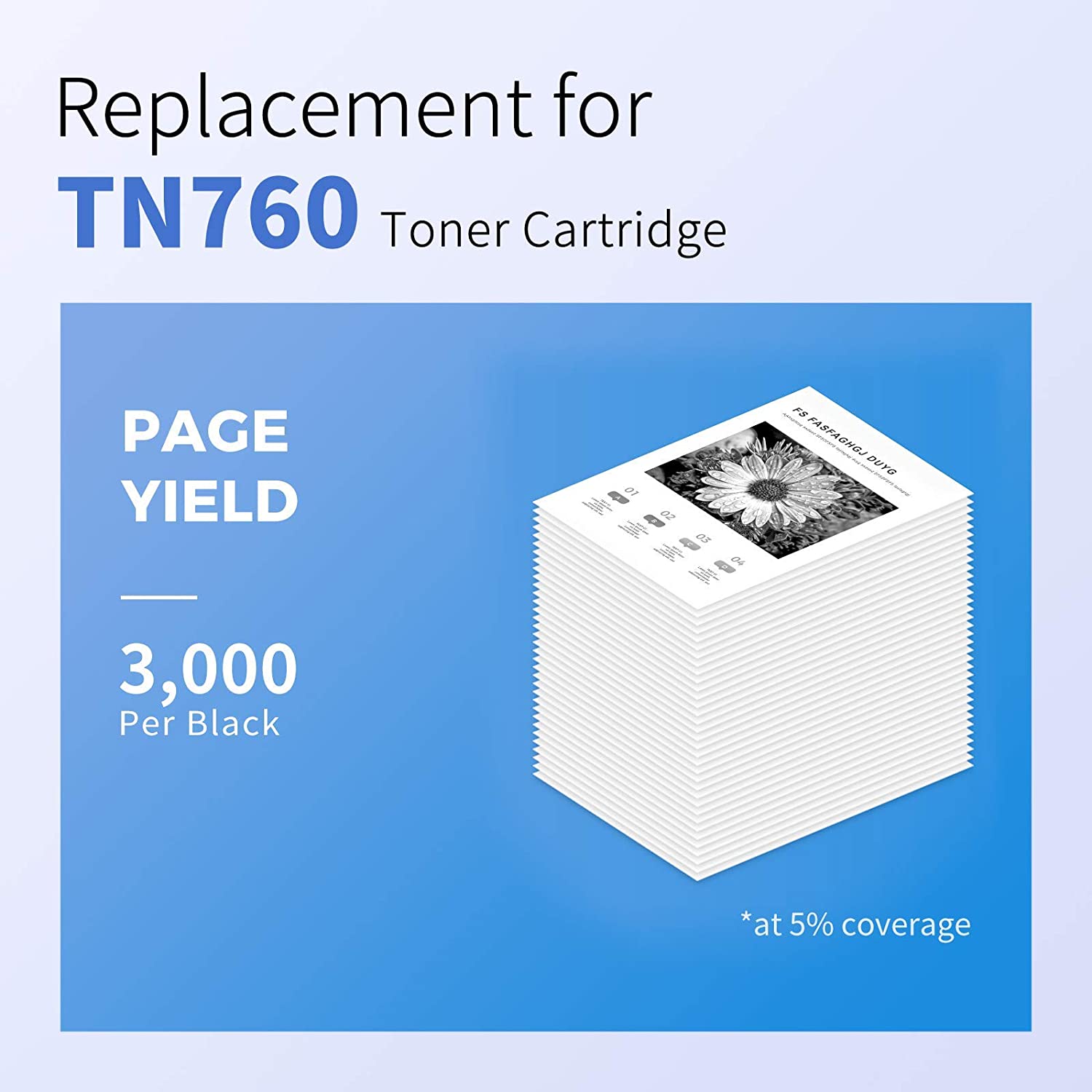 Compatible Toner Cartridge Replacement For Brother Tn760 Tn-760 Tn730 For Hl-2350Dw Mfc-L2710Dw Dcp-L2550Dw Mfc-L2750Dw Hl-L2395Dw Hl-L2370Dw Hl-L2390Dw Printer..