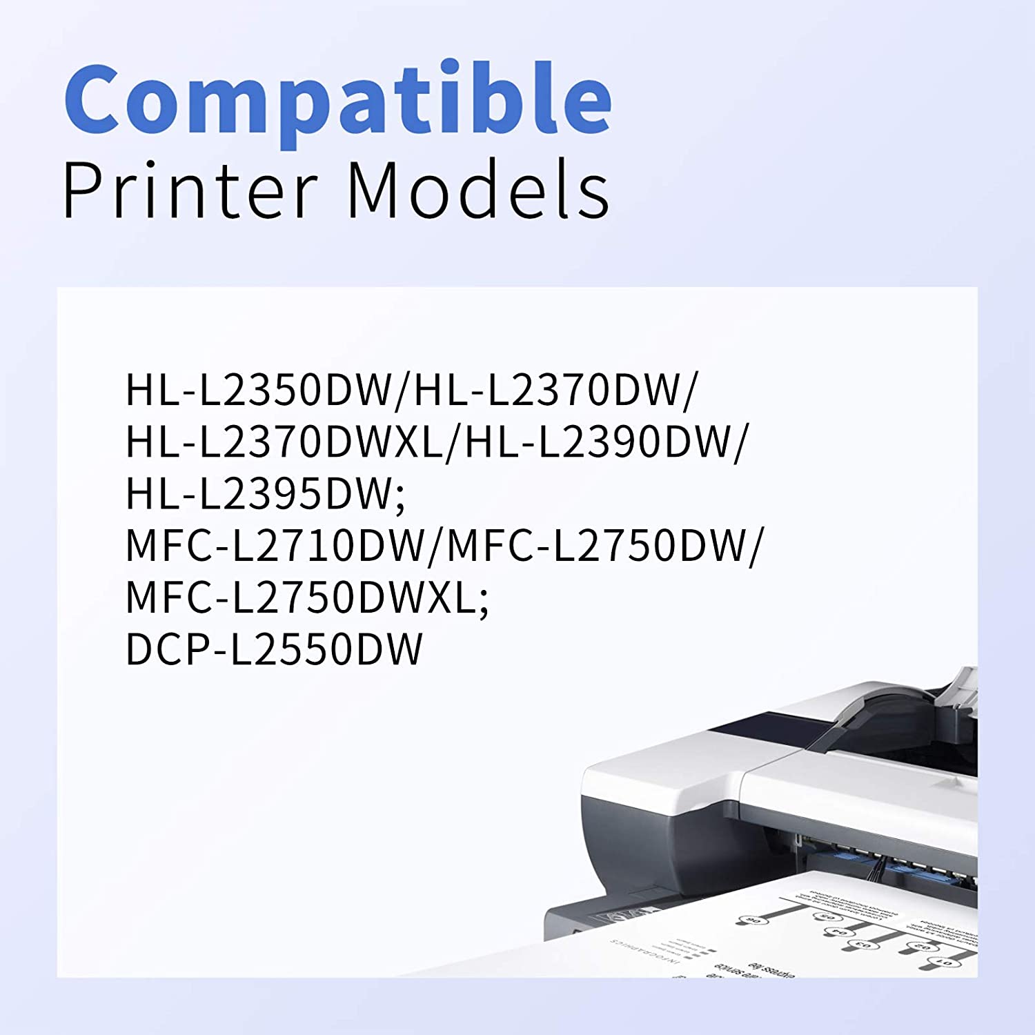 Compatible Toner Cartridge Replacement For Brother Tn760 Tn-760 Tn730 For Hl-2350Dw Mfc-L2710Dw Dcp-L2550Dw Mfc-L2750Dw Hl-L2395Dw Hl-L2370Dw Hl-L2390Dw Printer..