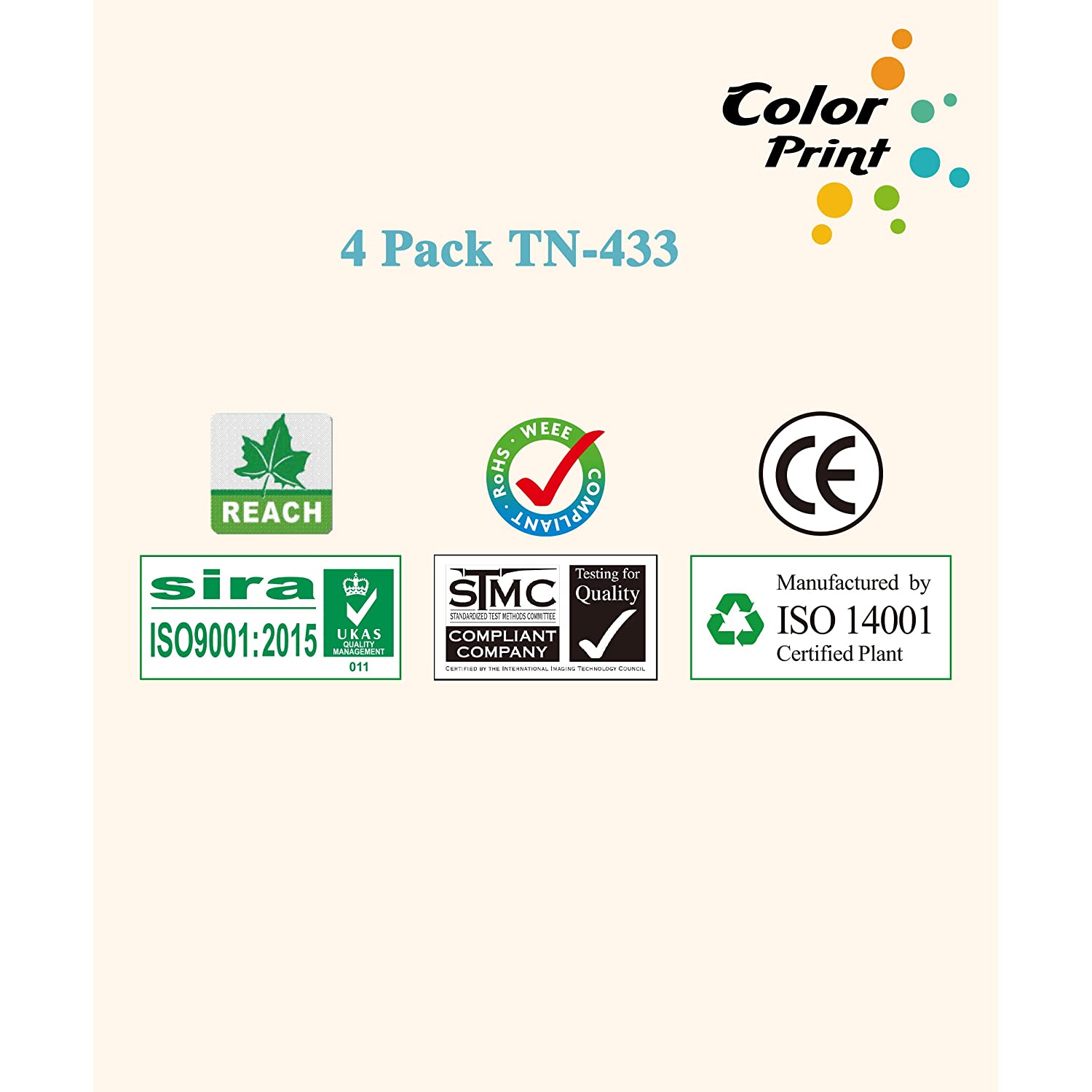 4-Pack Tn-433 Compatible Toner Cartridge Replacement For Brother Tn436 Tn433 Tn431 Tn-436 Used For Hl-8260Cdw Hl-L8260Cdn Hl-L8360Cdw Mfc-L8690Cdw Mfc-L8900Cdw ..