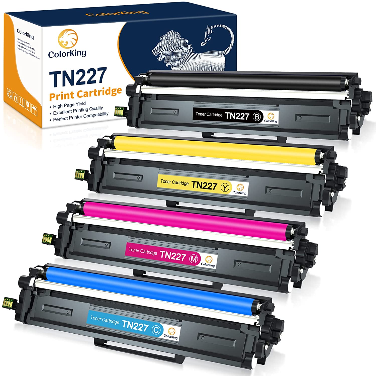 Compatible Toner-Cartridge Replacement For Brother Tn227 Tn227Bk Tn-227 Tn223 Tn223Bk For Mfc-L3750Cdw Hl-L3210Cw Hl-L3290Cd Hl-L3230Cdw Mfc-L3770Cdw Toner (Tn2..