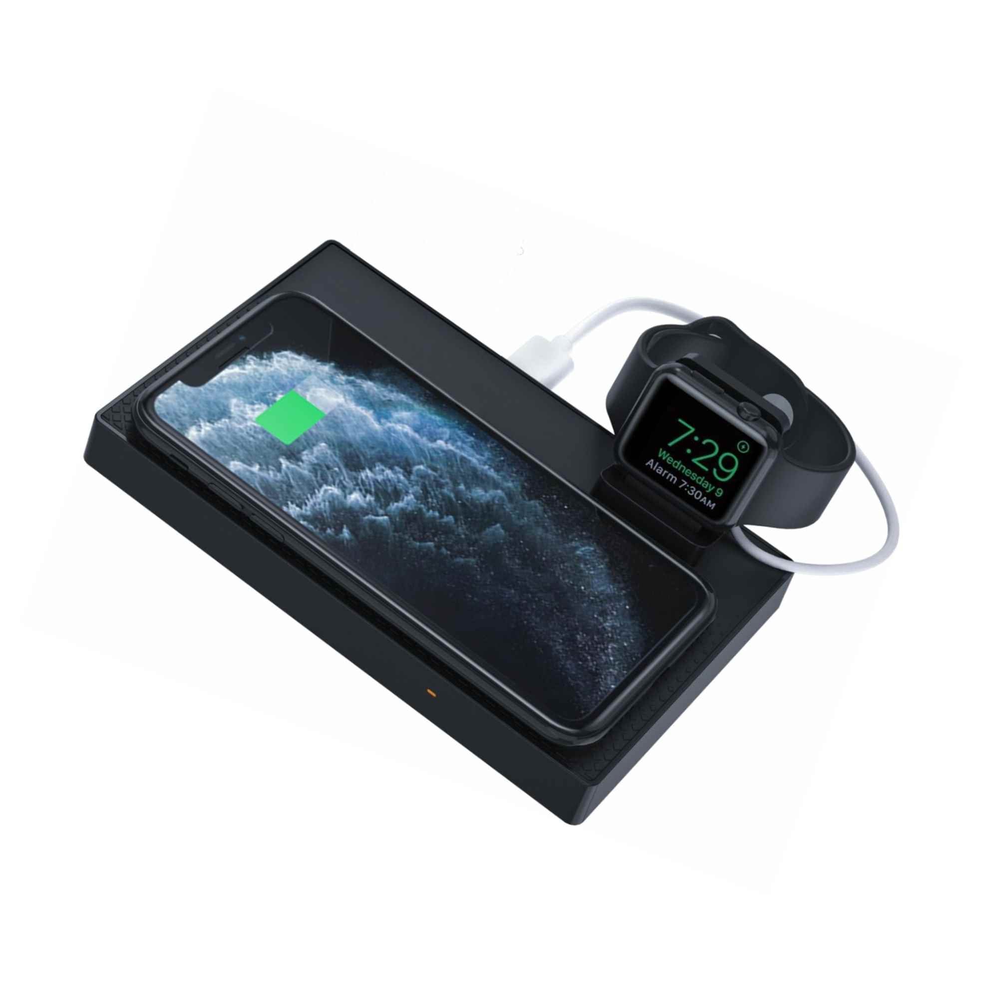 NEXT - 3-in-1 10W Wireless Charging Pad for Apple Watch and iPhone - Black