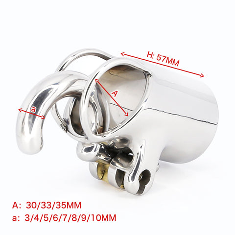 PA Puncture Stainless Steel Male Chastity Device With Stealth Lock Penis Lock