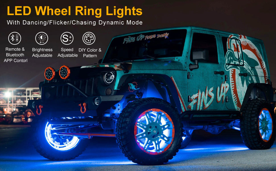 Epiccross wheel ring lights for trucks