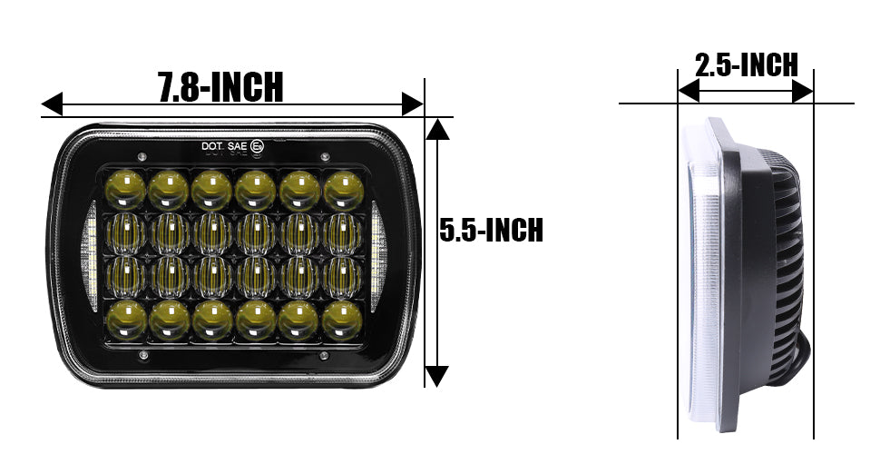 Epiccross best 5x7 led headlights for GMC Savana 1500