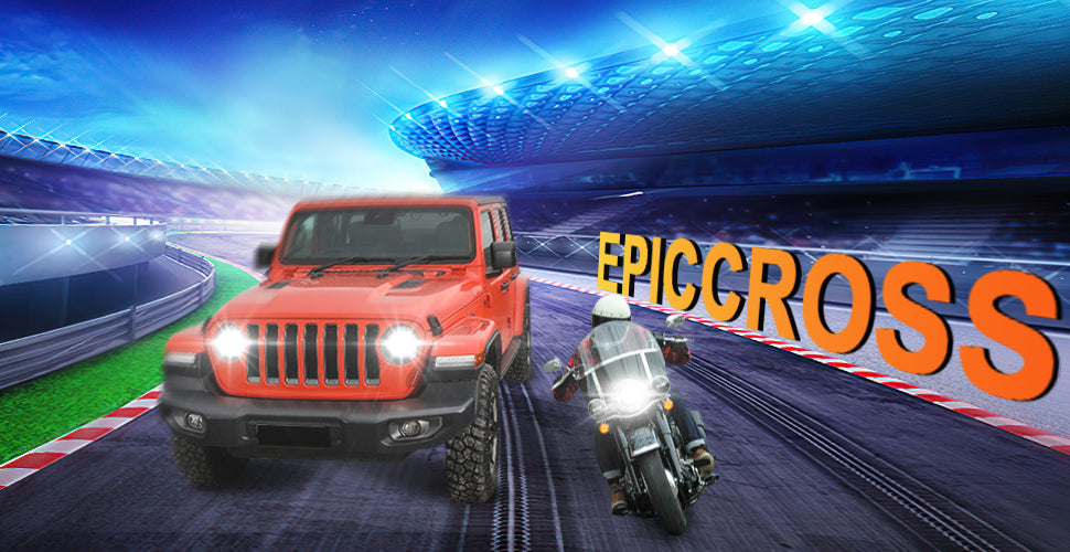 Epiccross Headlight for Jeep Wrangler Hummer Harley