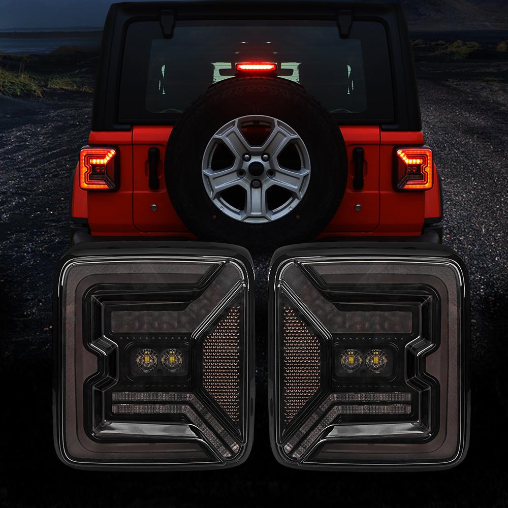 LED Tail Lights for Jeep JL Brake Turn Signals Reverse DRL Lights