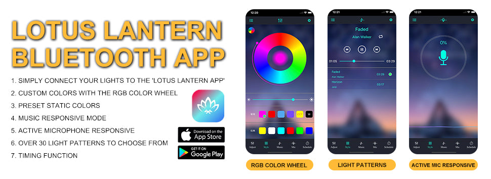 Cars LED Chasing Glow Light Strip APP Control & Wireless Remote