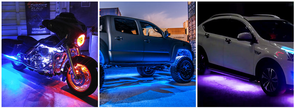 RGB Car Underglow Bluetooth Lights Kit for Vehicle SUV RV Trucks Pickups Boats