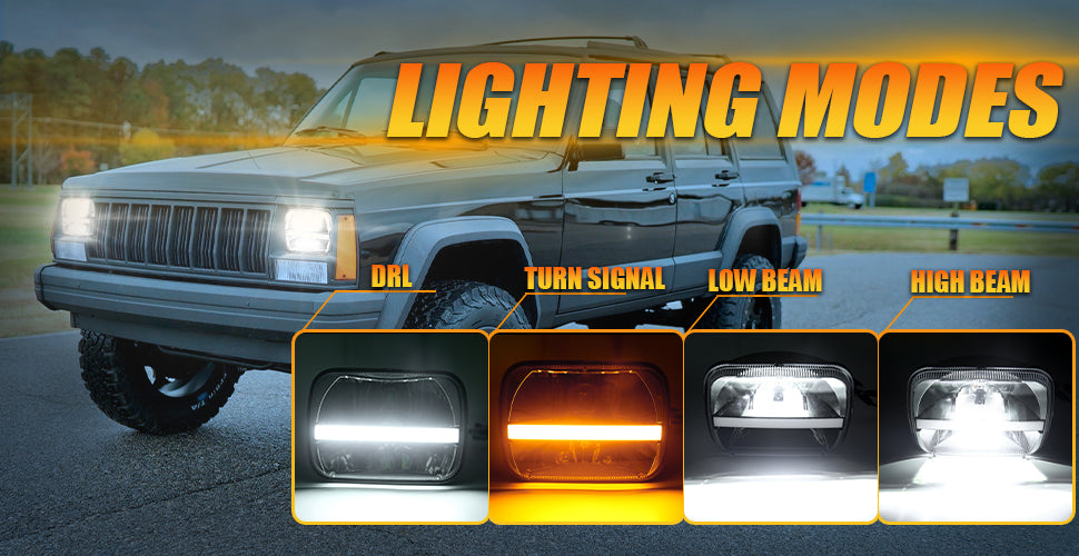 h6014 led headlights for Jeep Comanche MJ