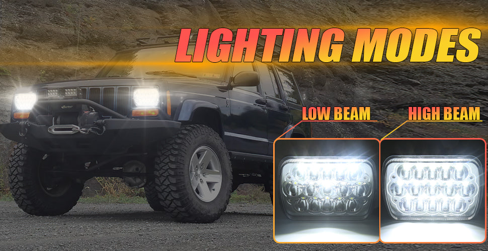 Epiccross 7x6 headlights for Jeep Wrangler YJ