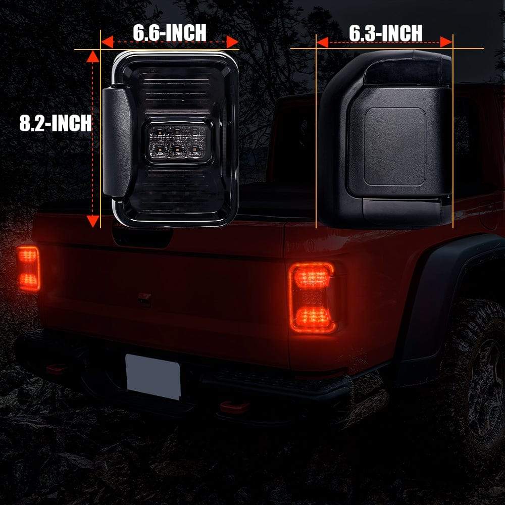 LED Tail Lights for Jeep Gladiator Brake Turn Signal Reverse DRL Light