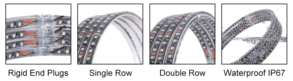 Dual Row RGB LED wheel lights for trucks, Sigle Row wheel lights for cars