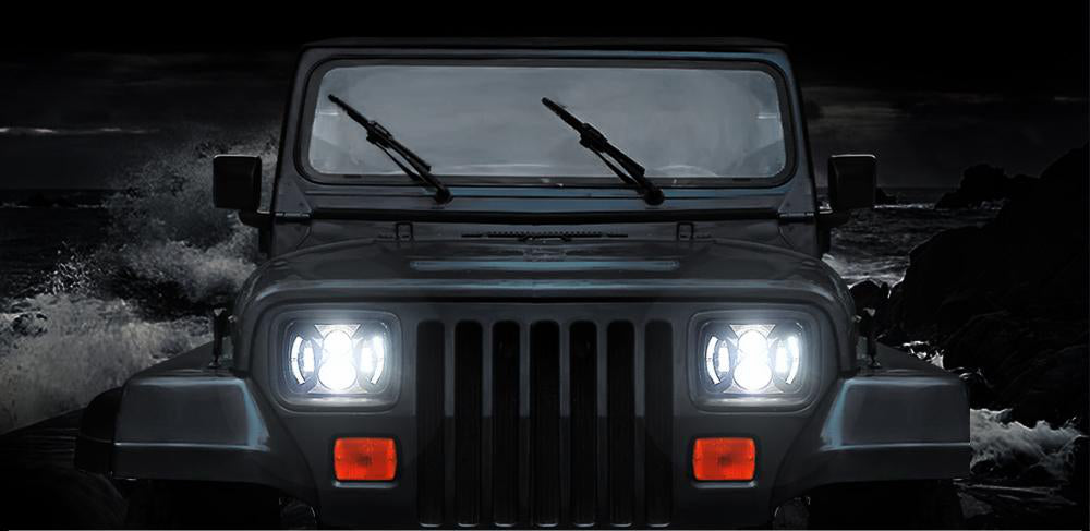 7x6 led headlights for Jeep Cherokee XJ