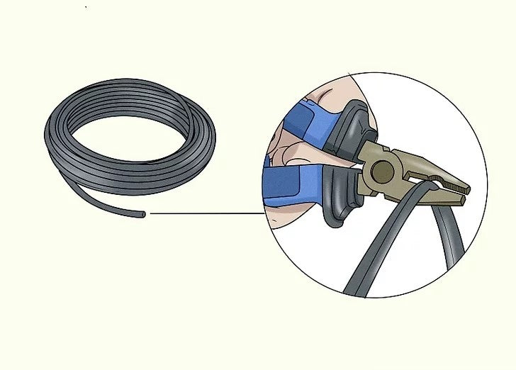 How to Install Whip Lights, Cut the 18-gauge power wires to length with pliers.