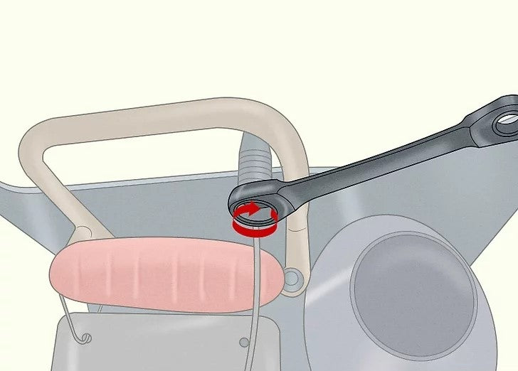 How to Install Whip Lights, use a socket wrench to remove the bolt covering the hole.