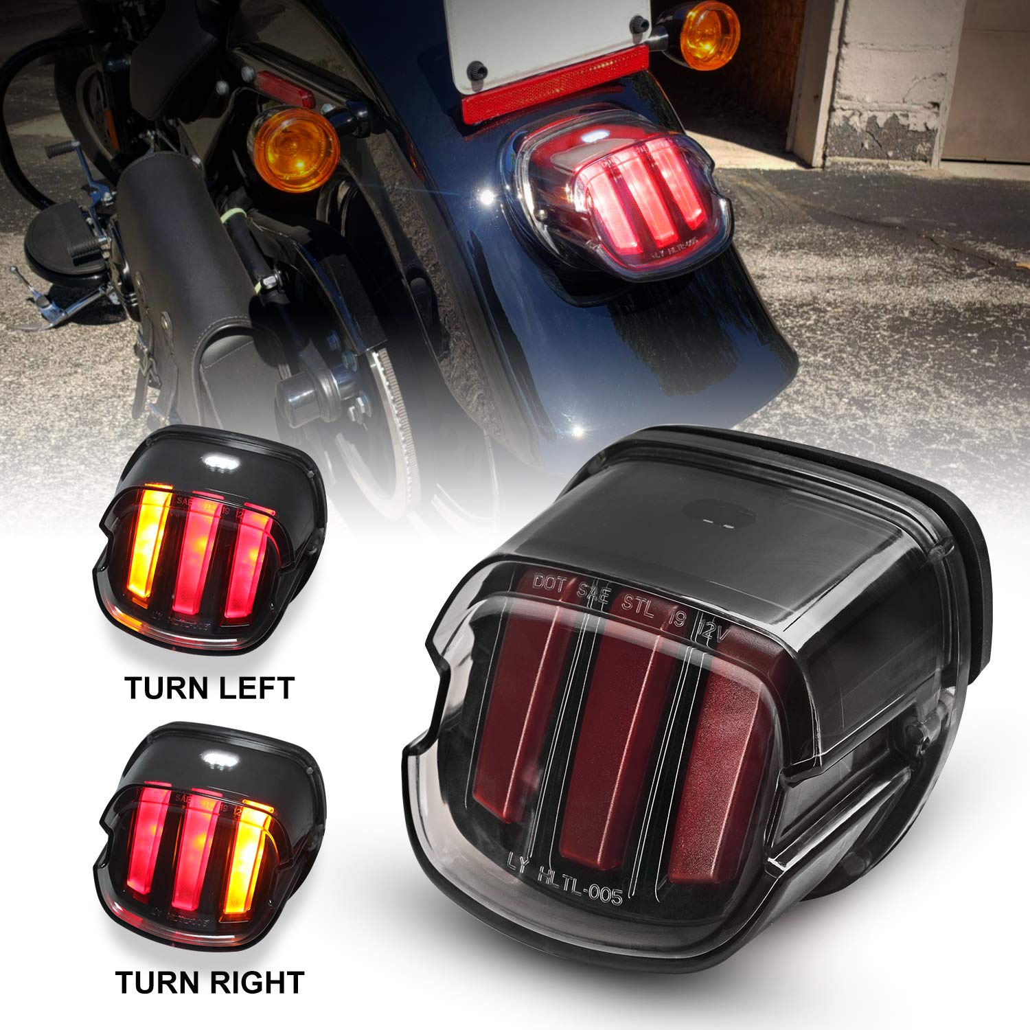 LED Tail Lights Brake Running Turn Signal Lights for Harley Davidson