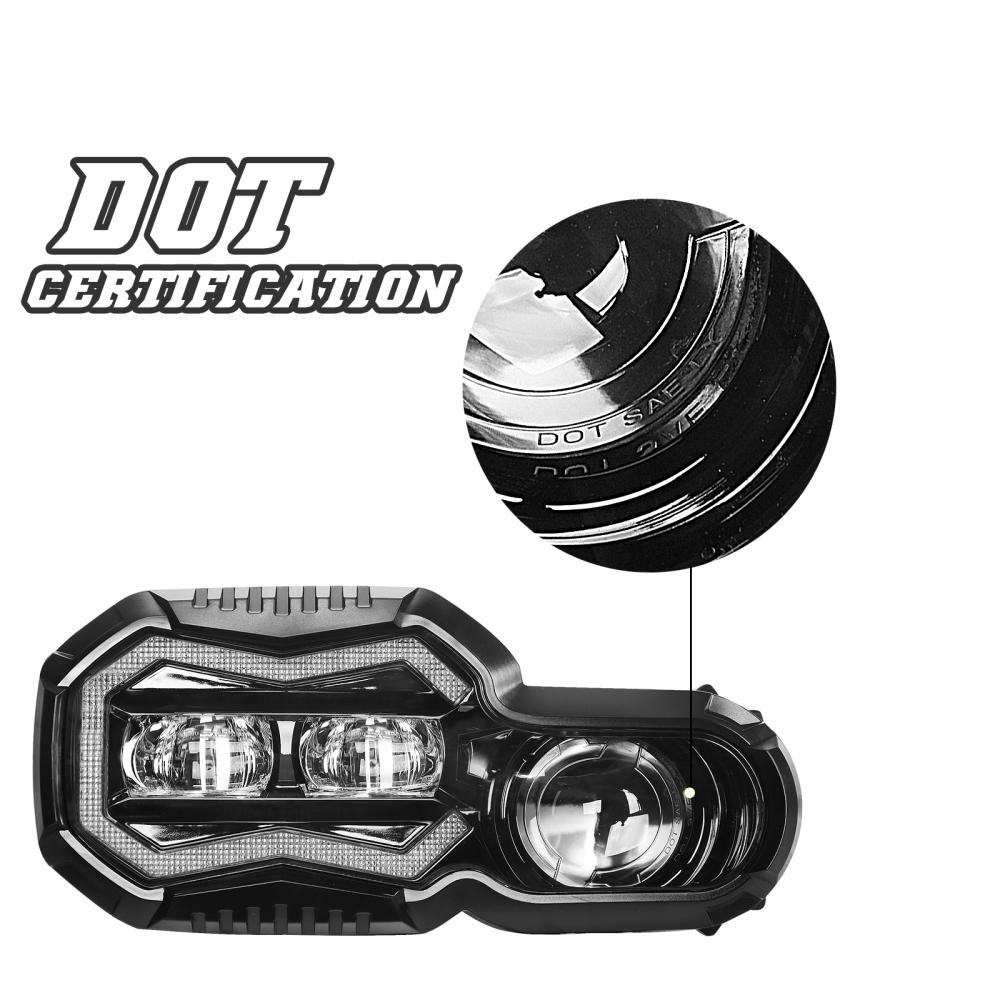 Epiccross LED Headlights for BMW F800GS F700GS with Angel Eyes DRL