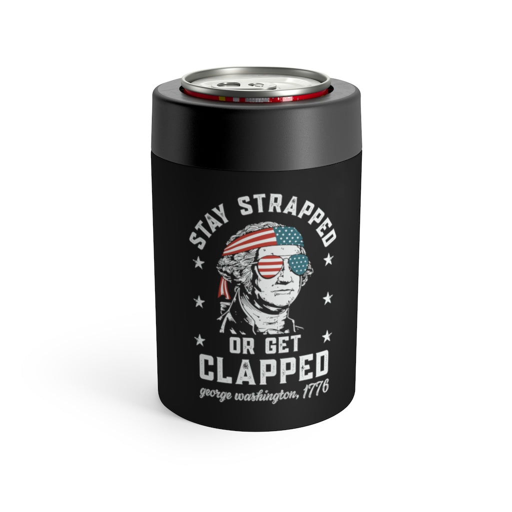 Strapped or Clapped Can Holder