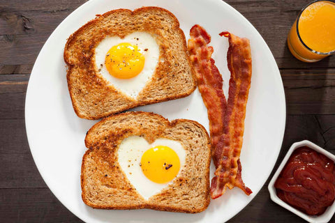 heart-shaped egg toast
